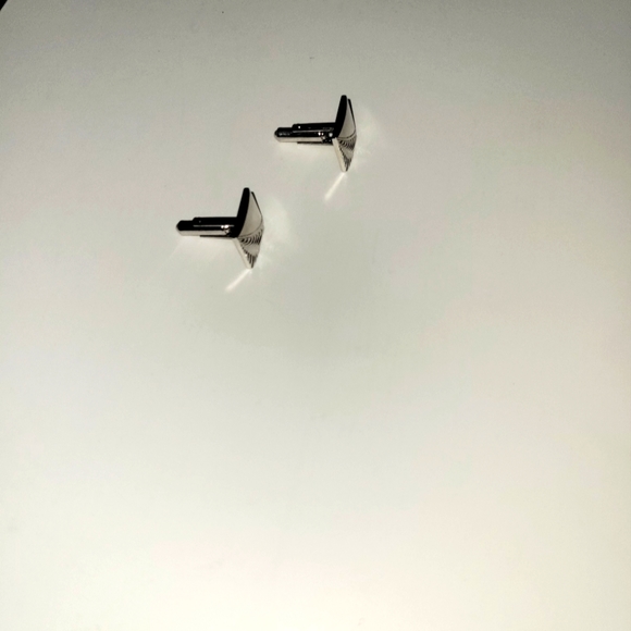 Vintage Spiedel Silver Tone Rectangle Cufflinks - Picture 2 of 4